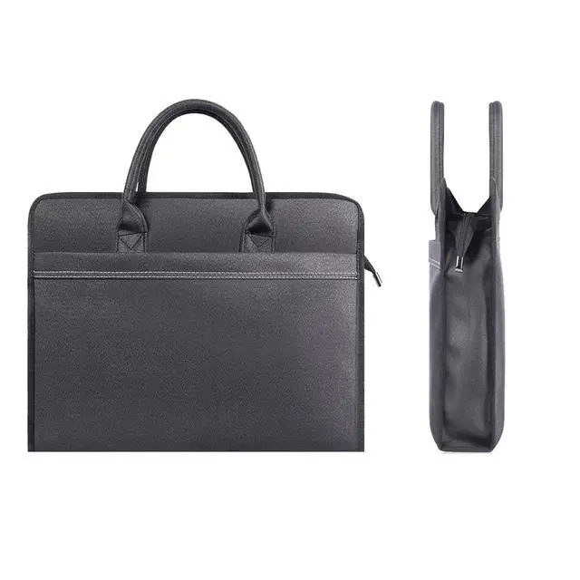 Alt view image 6 of 7 - Oxford Document Bag with Handle and Meeting Office Organizer Handbag Briefcase for Carrying Paper Files 1 Pack Black