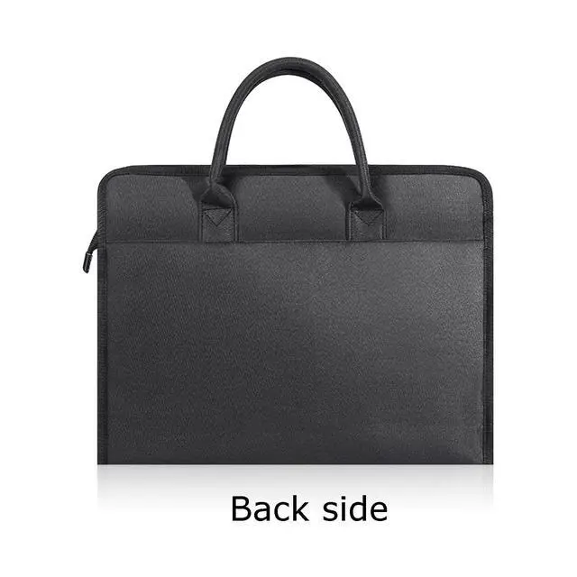 Alt view image 7 of 7 - Oxford Document Bag with Handle and Meeting Office Organizer Handbag Briefcase for Carrying Paper Files 1 Pack Black