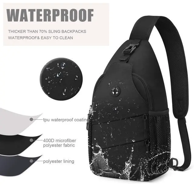 Alt view image 4 of 7 - Crossbody Bags for Women Men Trendy Sling Bag Backpack Chest Bag