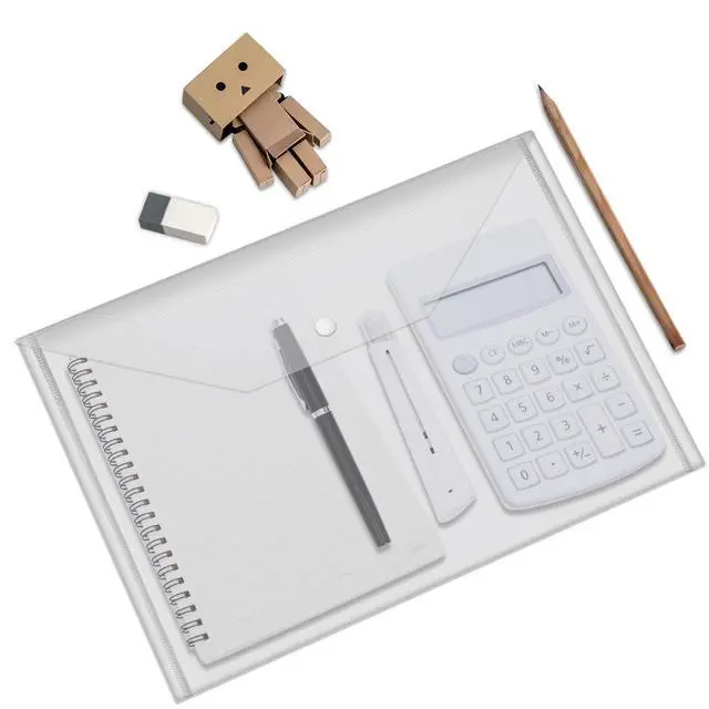 Alt view image 2 of 7 - 30 Pack Clear Document Folders Plastic Envelopes, US Letter/A4 Size