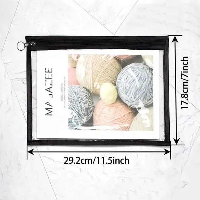 Alt view image 2 of 6 - Clear Zipper Pouches, 4 PCS Plastic Organizer Bags PVC Waterproof Envelopes Clear Pouch Bags Zipper Bags Multi-Purpose Makeup Bag for Cosmetics Document FileTravel Office Home Organize 11.5" x 7"