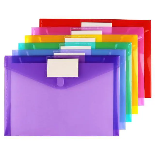 Alt view image 2 of 7 - Plastic Poly Envelopes Clear Folder Document, Letter Size, 6 PCS