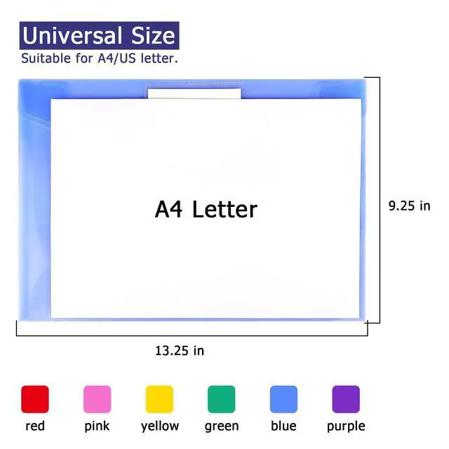 Alt view image 3 of 7 - Plastic Poly Envelopes Clear Folder Document, Letter Size, 6 PCS