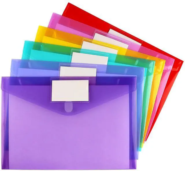 Main image of Plastic Poly Envelopes Clear Folder Document, Letter Size, 6 PCS