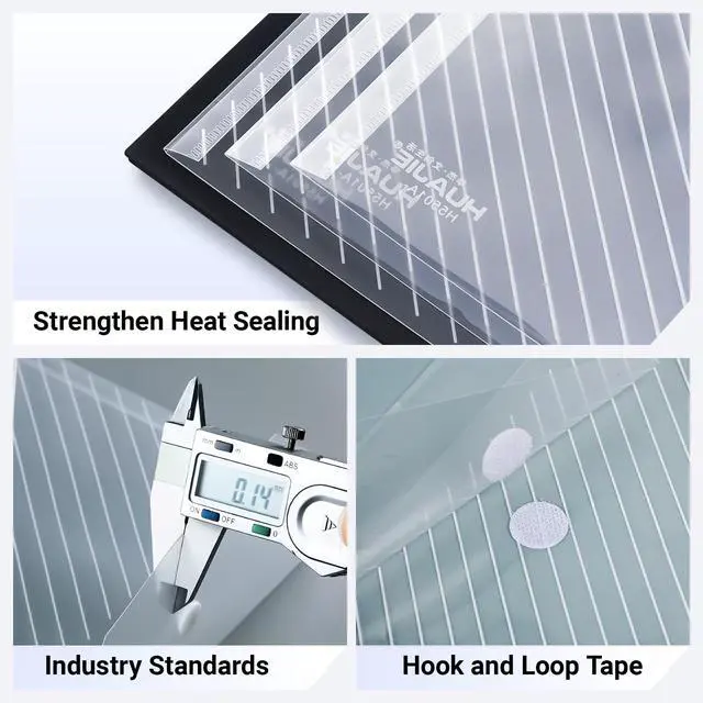 Alt view image 5 of 7 - 10 Pack, Plastic Envelopes Transparent Waterproof Reusable File Folders for A4 Letter Sized Documents, Receipts, Photos & Office/School Use (10)