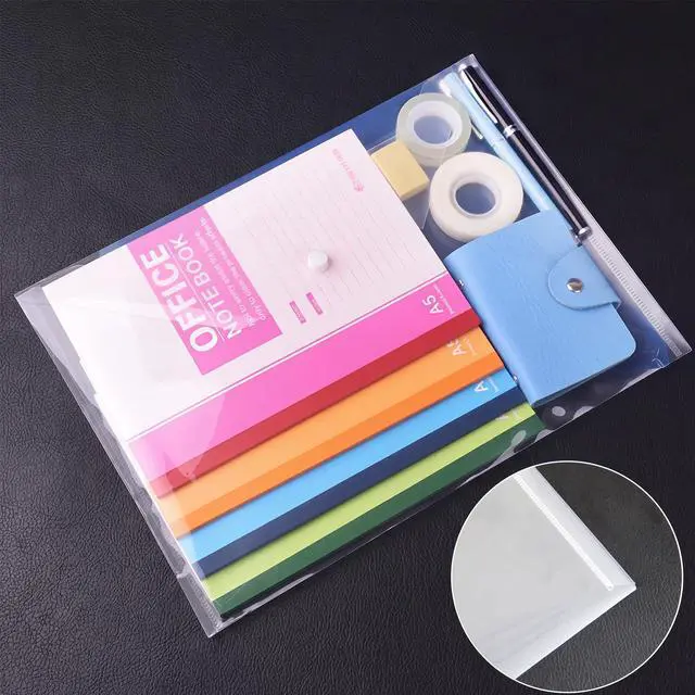 Alt view image 5 of 7 - 30pcs Plastic Envelopes, Clear Reusable Poly Envelope Waterproof File Folder with Snap Button, US Letter, A4 Size, for School Office Supplies