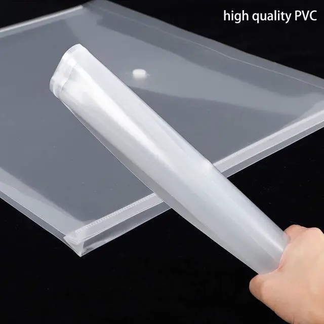 Alt view image 4 of 6 - 24pcs Plastic Envelope Folders Clear Envelopes, Expandable Folders for Documents and Waterproof Folders with Snap Closure, A4 Size Letter Size, for School and Office Supplies