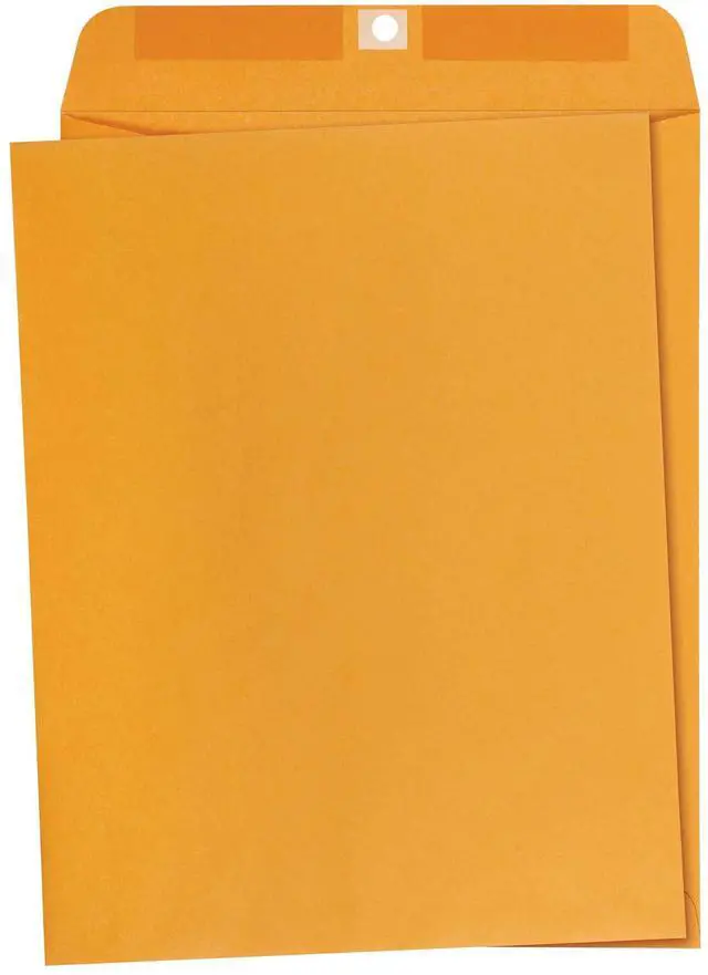 Main image of Clasp Kraft Envelopes for Documents, Gummed Mailing, 10" x 13", 100-Pack