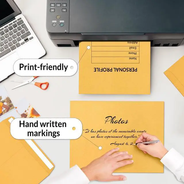 Alt view image 5 of 6 - 9 x12 Manilla Envelopes, 28lb Brown Kraft, Ultra Strong Quick-Seal Security Catalog Mailing Envelopes for Flat Letter Size Documents or Photos, 100 Count