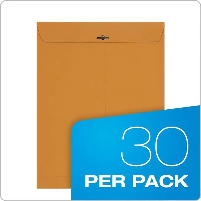 Alt view image 4 of 7 - 10 x 13 Clasp Envelopes, Gummed, 28 lb Brown Kraft, for Mailing Flat Letter Size Documents or Photos, Bulk Pack, 30 Per Pack (COLO405)
