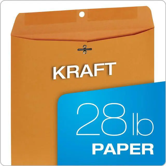 Alt view image 5 of 7 - 10 x 13 Clasp Envelopes, Gummed, 28 lb Brown Kraft, for Mailing Flat Letter Size Documents or Photos, Bulk Pack, 30 Per Pack (COLO405)