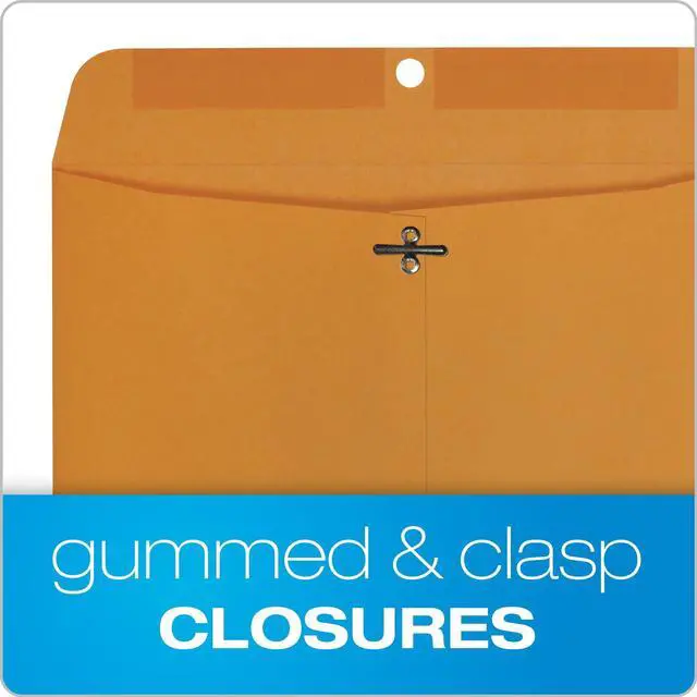 Alt view image 2 of 7 - 10 x 13 Clasp Envelopes, Gummed, 28 lb Brown Kraft, for Mailing Flat Letter Size Documents or Photos, Bulk Pack, 30 Per Pack (COLO405)