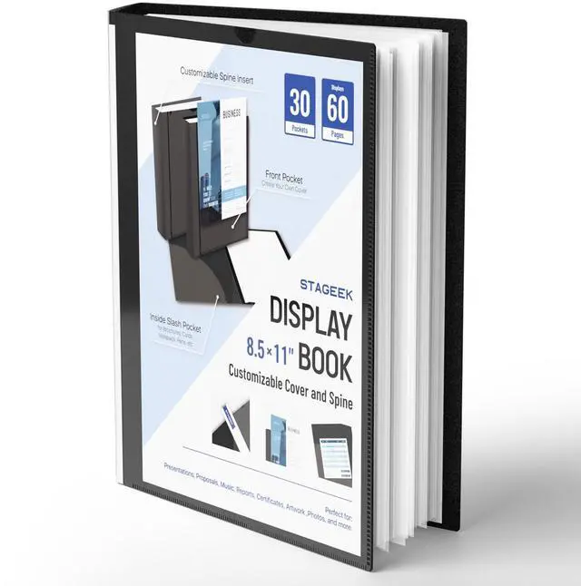 Main image of 30-Pocket Portfolio Binder Display 60 Pages, 8.5x11