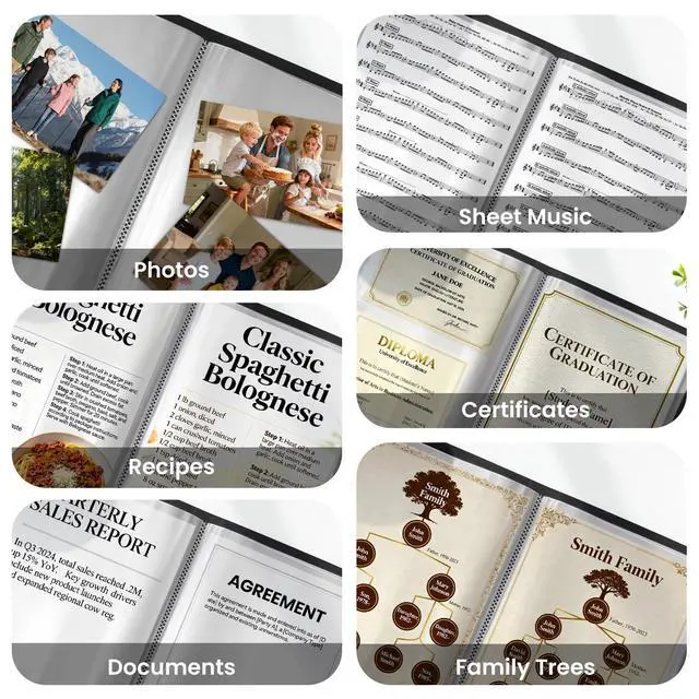 Alt view image 6 of 7 - 30-Pocket Portfolio Binder Display 60 Pages, 8.5x11