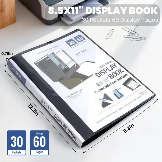 Alt view image 2 of 7 - 30-Pocket Portfolio Binder Display 60 Pages, 8.5x11