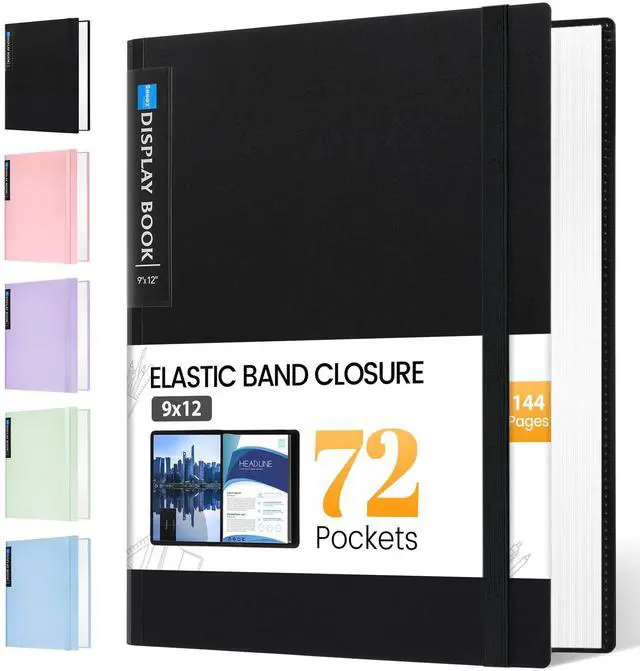 Main image of Art Portfolio 9"x12", 72 Pockets Large Portfolio Folder Display