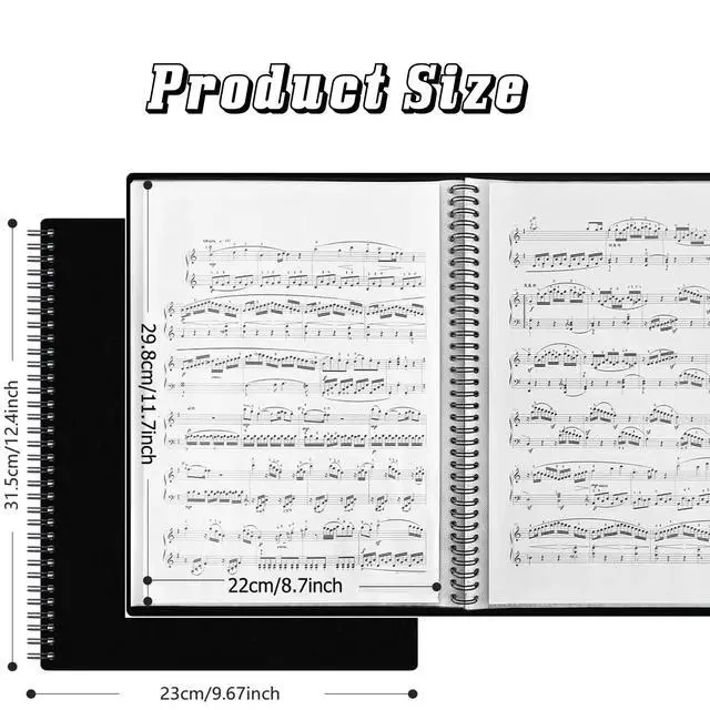 Alt view image 2 of 7 - 50 Pockets Portfolio Binder with Plastic Sleeves, Presentation Book Display 100 Pages File Folder for Artwork, Sheet Music, Document, Diamond Painting (50 Pockets Portfolio Binder)