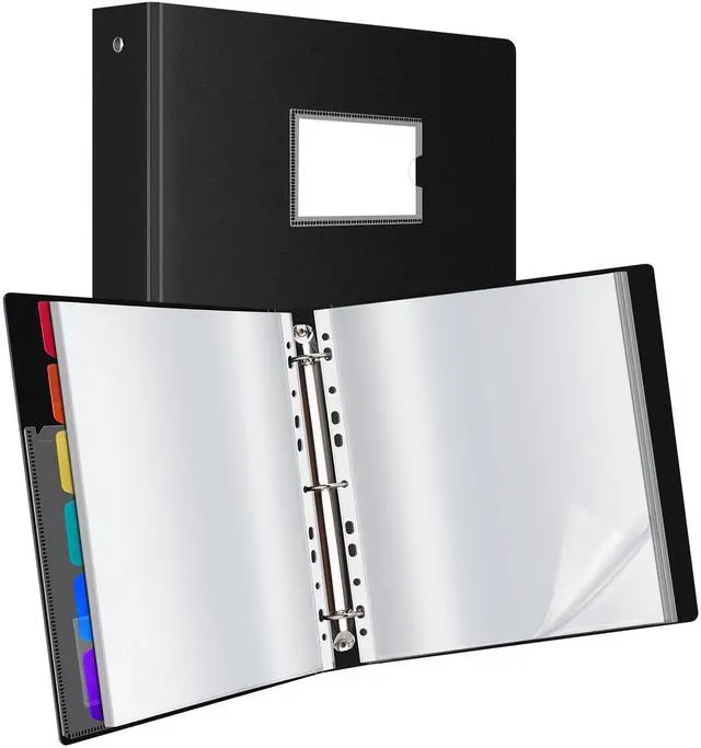 Main image of 50-Pocket Binder with Plastic Sleeves for Letter/A4 Size