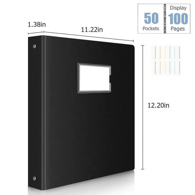 Alt view image 2 of 6 - 50-Pocket Binder with Plastic Sleeves for Letter/A4 Size
