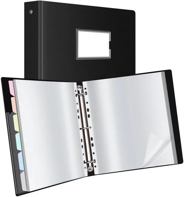 Main image of 50-Pocket Binder with Plastic Sleeves, High-Capacity Organizer