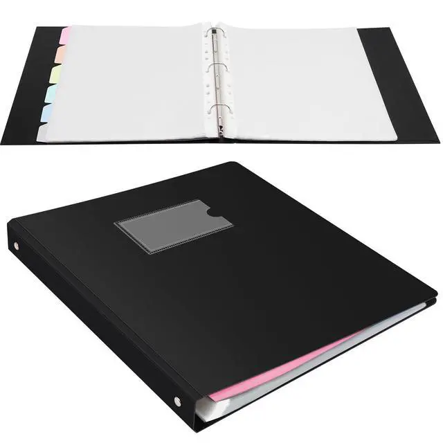 Alt view image 7 of 7 - 50-Pocket Binder with Plastic Sleeves, High-Capacity Organizer