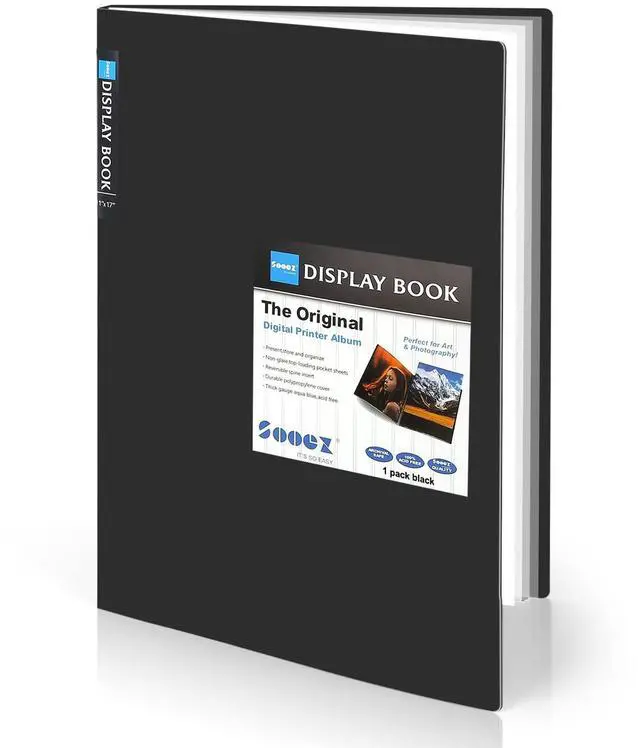 Main image of Art Portfolios 11x17, Portfolio Folder with 30 Pockets & Black Inner
