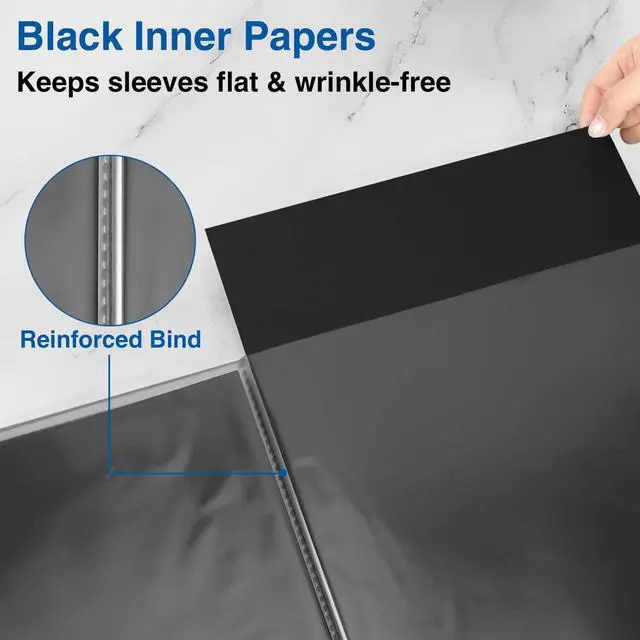 Alt view image 2 of 7 - Art Portfolios 11x17, Portfolio Folder with 30 Pockets & Black Inner