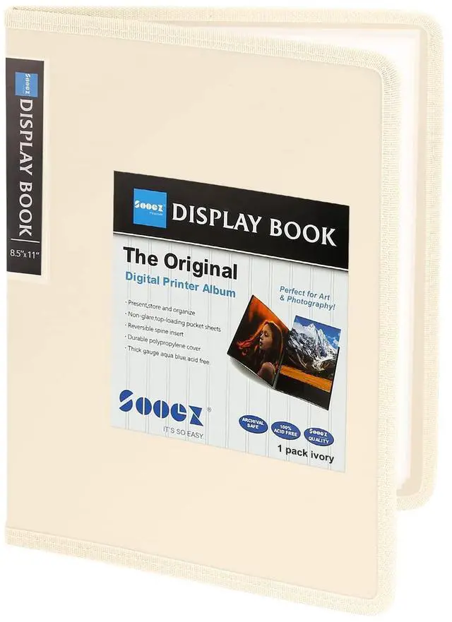 Main image of 30-Pocket Binder with Plastic Sleeves 8.5x11,Heavy Duty Art Portfolio