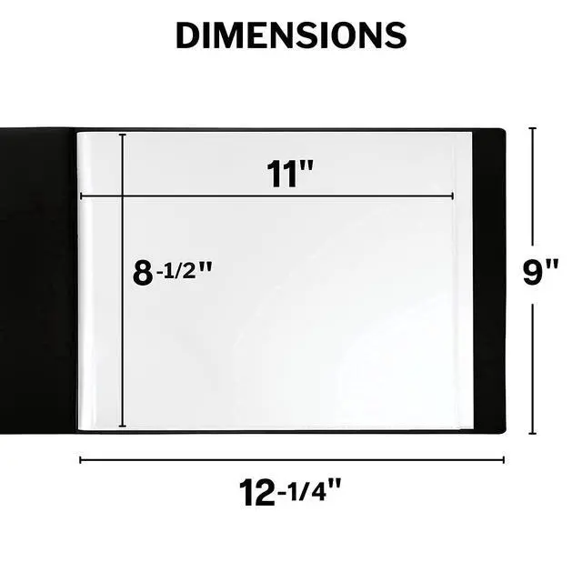 Alt view image 6 of 7 - 8.5x11 Portfolio Binder, Horizontal, 24 Pockets, Poly