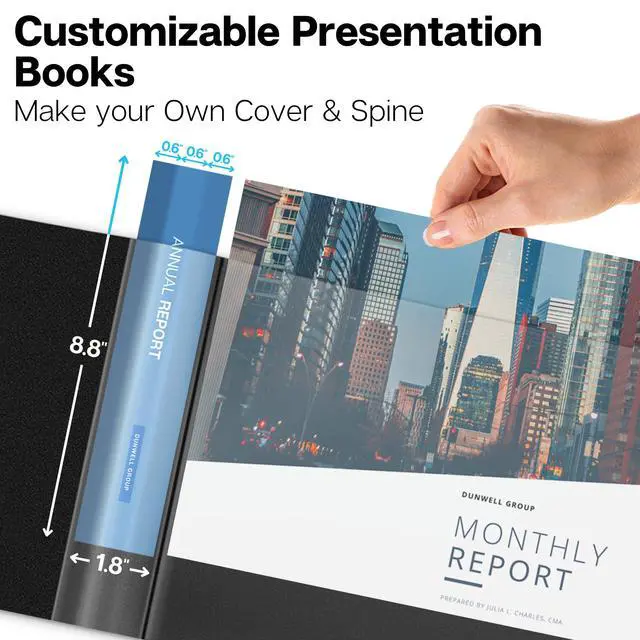 Alt view image 2 of 7 - 8.5x11 Portfolio Binder, Horizontal, 24 Pockets, Poly