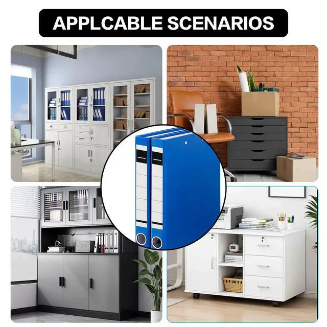 Alt view image 7 of 7 - 100 Pcs Spine Labels for Lever Arch File Self-Adhesive, Folder Spine Stickers, Folder LabelsFile LabelsSpine Labels for Folders, Lever Arch Folders Stickers for Home School Office(54x190mm/36x190mm)