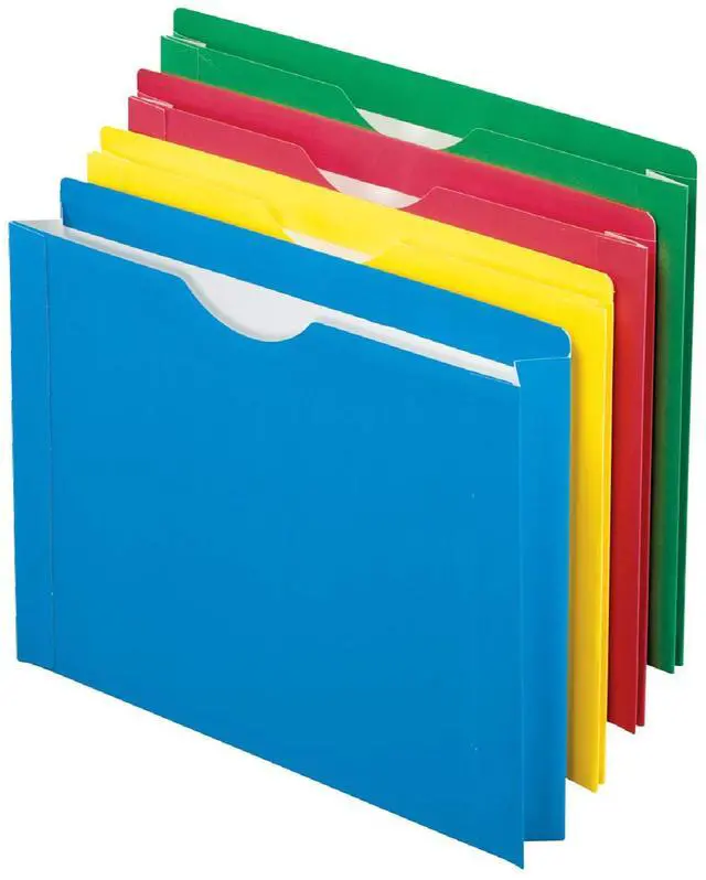 Main image of Color Reinforced File Jacket, 2-Inch Expanding Jacket, Letter Size, Assorted Colors, 8 Pack (12003EE)