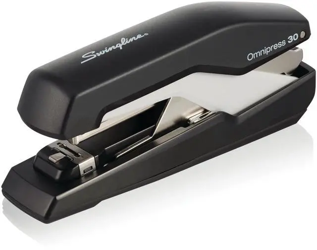 Main image of Stapler, Omnipress 30 Stapler, "Press Anywhere for Easier Use", 30 Sheet Capacity, Black/Gray (5000585A)