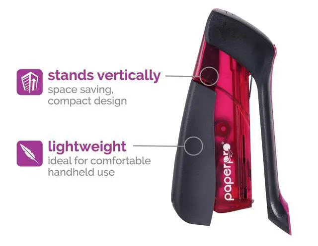 Alt view image 4 of 6 - Compact Classic Desktop Stapler, 15 Sheet Capacity, No Effort, Includes 105 Staples, One Finger, 80% Easier Stapling, Assorted (Colors May Vary)