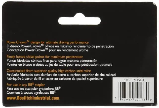 Alt view image 2 of 2 - Value Pack of 6 Boxes Stanley Bostitch B8 Powercrown Premium 1/4" Staples (Stcrp21151/4)