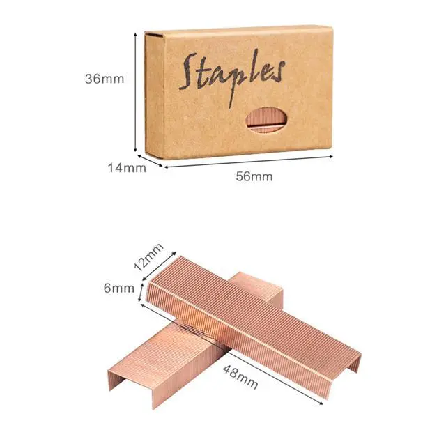 Alt view image 6 of 7 - 6000 Colored Staples Colorful 26/6 Standard Staple for Desk Manual Stapler Refill, 1000 Per Color, for Office Supplies Accessories (Colorful)