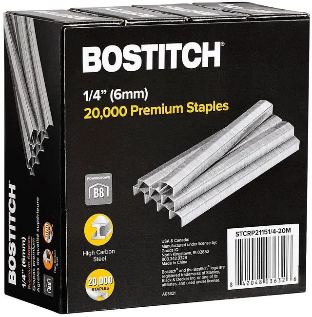 Main image of B8 Staples 1/4 Inch PowerCrown Staples - Pack of 20,000