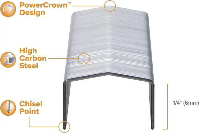 Alt view image 4 of 7 - B8 Staples 1/4 Inch PowerCrown Staples - Pack of 20,000