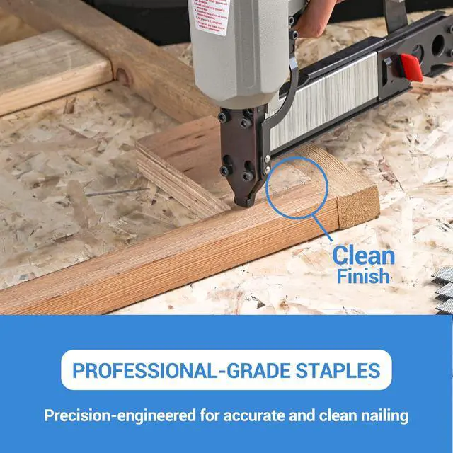 Alt view image 6 of 7 - 18 Gauge 1/4-Inch Narrow Crown Staples, 3/4-Inch Length Heavy Duty Galvanized Upholstery Staples for Electric or Pneumatic Narrow Crown Staple Guns (4,000 PCS)