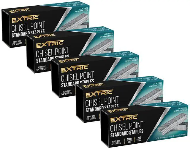 Main image of Staples Standard 5 PK Staples for Stapler 25,000, 1/4 Inch