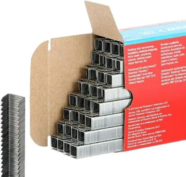 Alt view image 3 of 4 - 506IP Heavy Duty T50 Staples for Upholstery, Construction, Furniture, Crafts, 3/8-Inch Leg Length, 3/8-Inch Crown Size, 5000 Pieces ( Pack of 1)