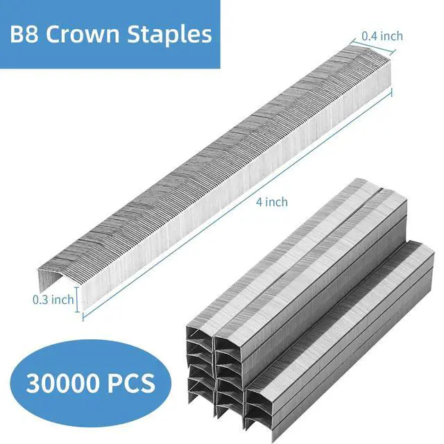 Alt view image 2 of 7 - B8 Crown 30,000 Heavy Duty Staples - 1/4 Inch Leg Length for B8 Staplers - Home, School, Office