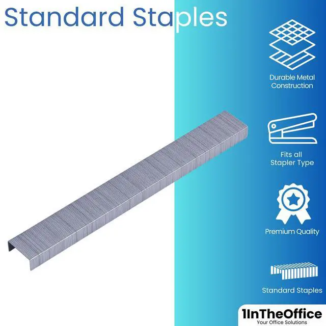 Alt view image 2 of 6 - Standard Staples - 1/4" Leg Length, 5,000 Staples/Pack, 5 Pack