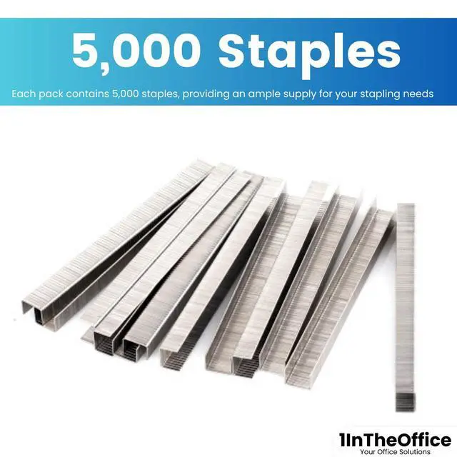 Alt view image 4 of 6 - Standard Staples - 1/4" Leg Length, 5,000 Staples/Pack, 5 Pack