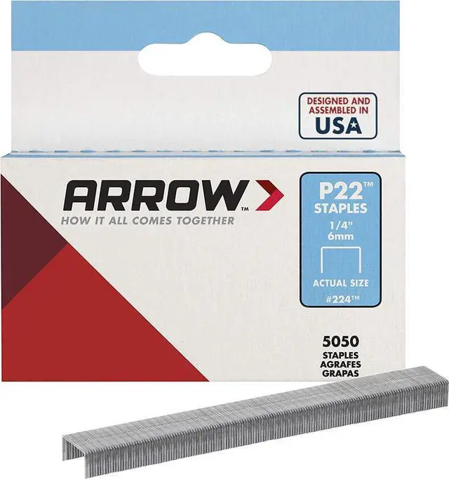Main image of 224 Heavy Duty P22 Staples for Use with Plier-Type Paper and Bag Staplers in Restaurants, Offices, Classrooms, 5050-Pack, 1/4-Inch Leg Length, 7/16-Inch Crown Width
