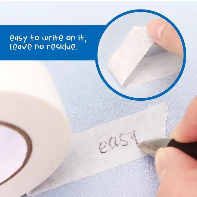 Alt view image 5 of 7 - White Masking Tape 8 Rolls, 0.7 Inch x 20 Yards