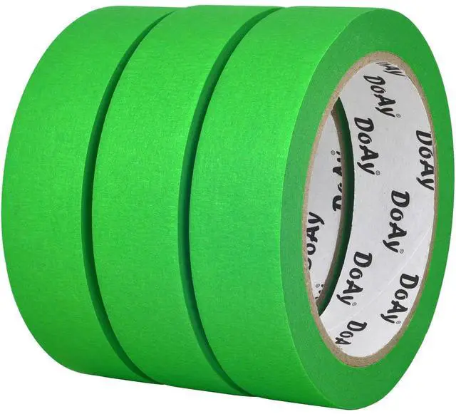 Main image of 3 Pack Green Painters Tape - Masking Tape 1 Inch Wide - Multi-Surface, Smart Adhesion, Indoor & Outdoor - 270FT Total - Paint Tape for DIY, Labeling, Art, Car, General Purpose (#3910)