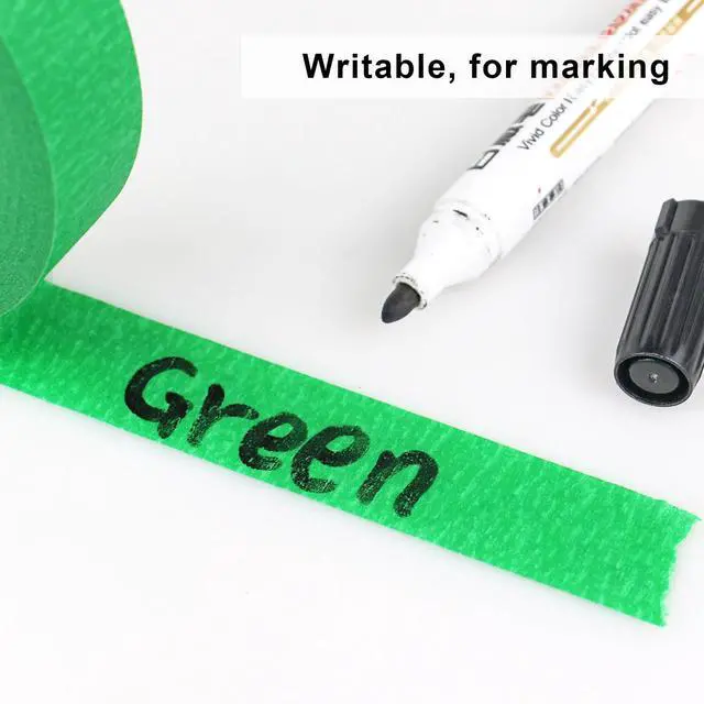 Alt view image 6 of 7 - 3 Pack Green Painters Tape - Masking Tape 1 Inch Wide - Multi-Surface, Smart Adhesion, Indoor & Outdoor - 270FT Total - Paint Tape for DIY, Labeling, Art, Car, General Purpose (#3910)