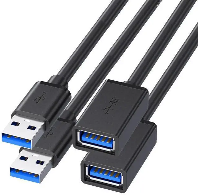Main image of USB 3.0 Extension Cable, 5Ft USB-A Male to Female Cord 2-Pack