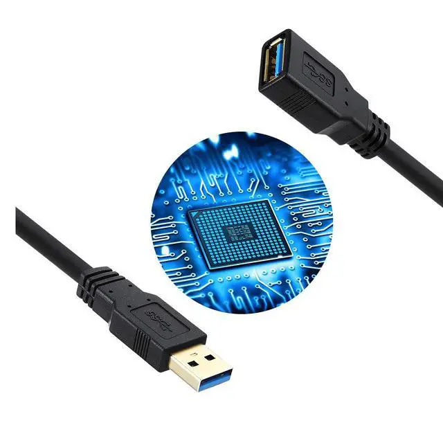 Alt view image 7 of 7 - USB 3.0 Extension Cable 20 FT,5Gbps High Speed Data Transfer Extra Long A Male to A Female Connector for PC,Computers, Printer, External HDD & More,Black,20FT